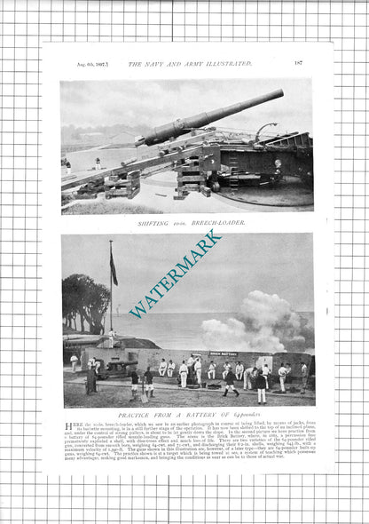 The School Of GUNNERY Shoeburyness Essex - 1897 Article