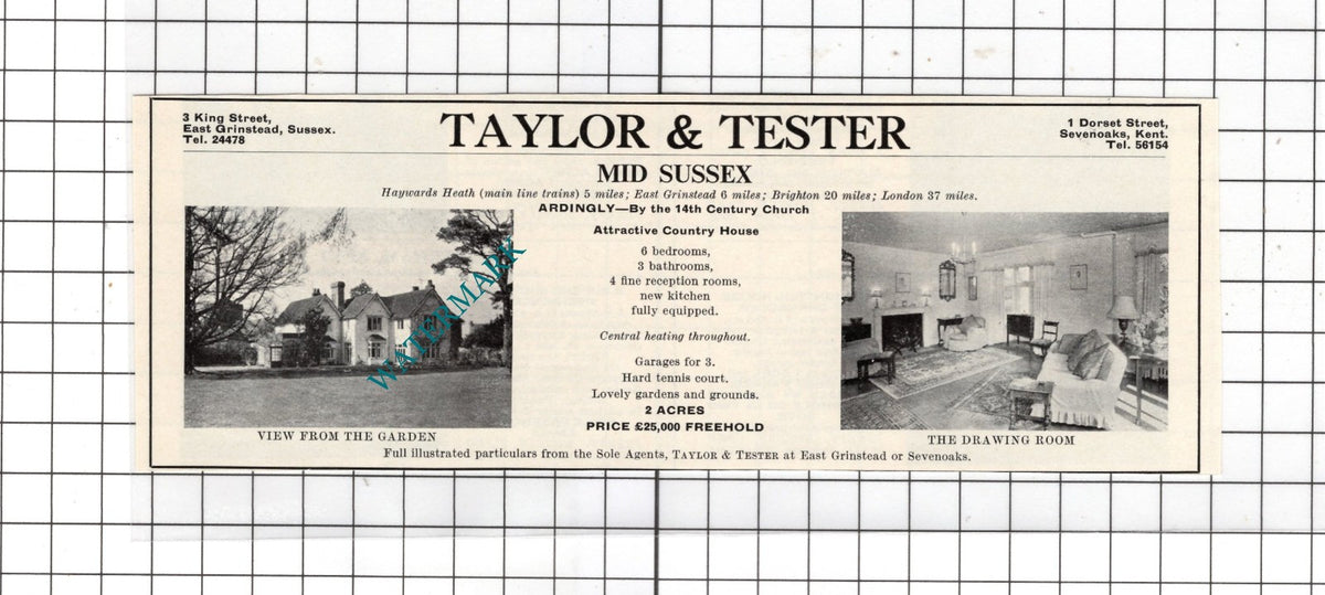 Ardingly Sussex   - 1967 House Advert