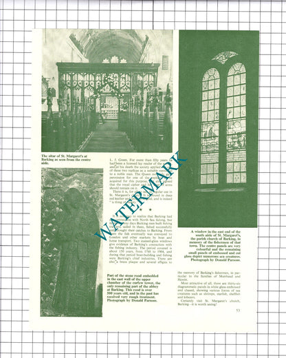 Barking Essex St Margaret' Church - 1965 Article