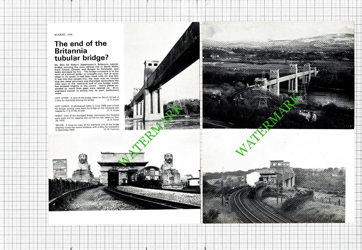 Britannia Tubular Bridge - 1970 2-Part Cutting