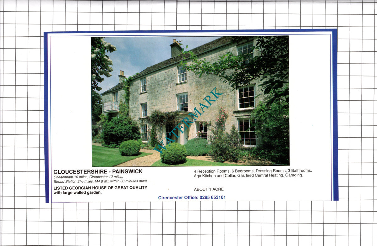 Painswick Gloucestershire House Sale Advert  - c.1990 Clipping / Print