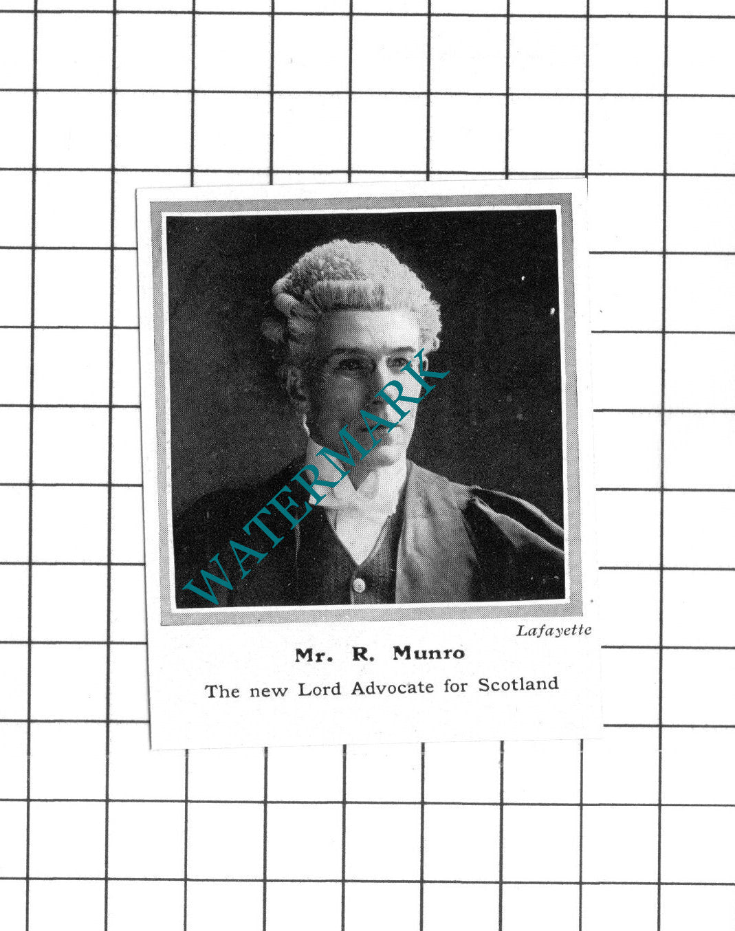 Mr R Munro Lord Advocate For Scotland  -  1913 Small Clipping / Print
