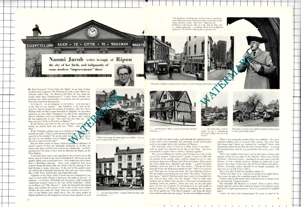 Naomi Jacob Ripon Yorkshire  - 1957 Article