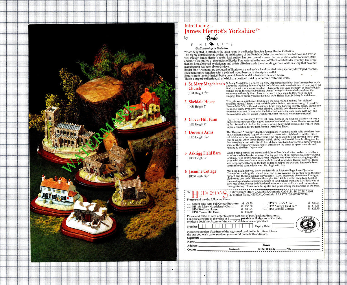 Border Fine Arts ADVERT - 1989 Two-Part Cutting