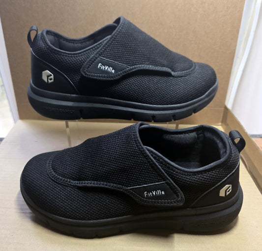 FitVille EasyTop Wings  Trainers UK 8.5 Mens Diabetic Slippers Wide Fit  -  VGC