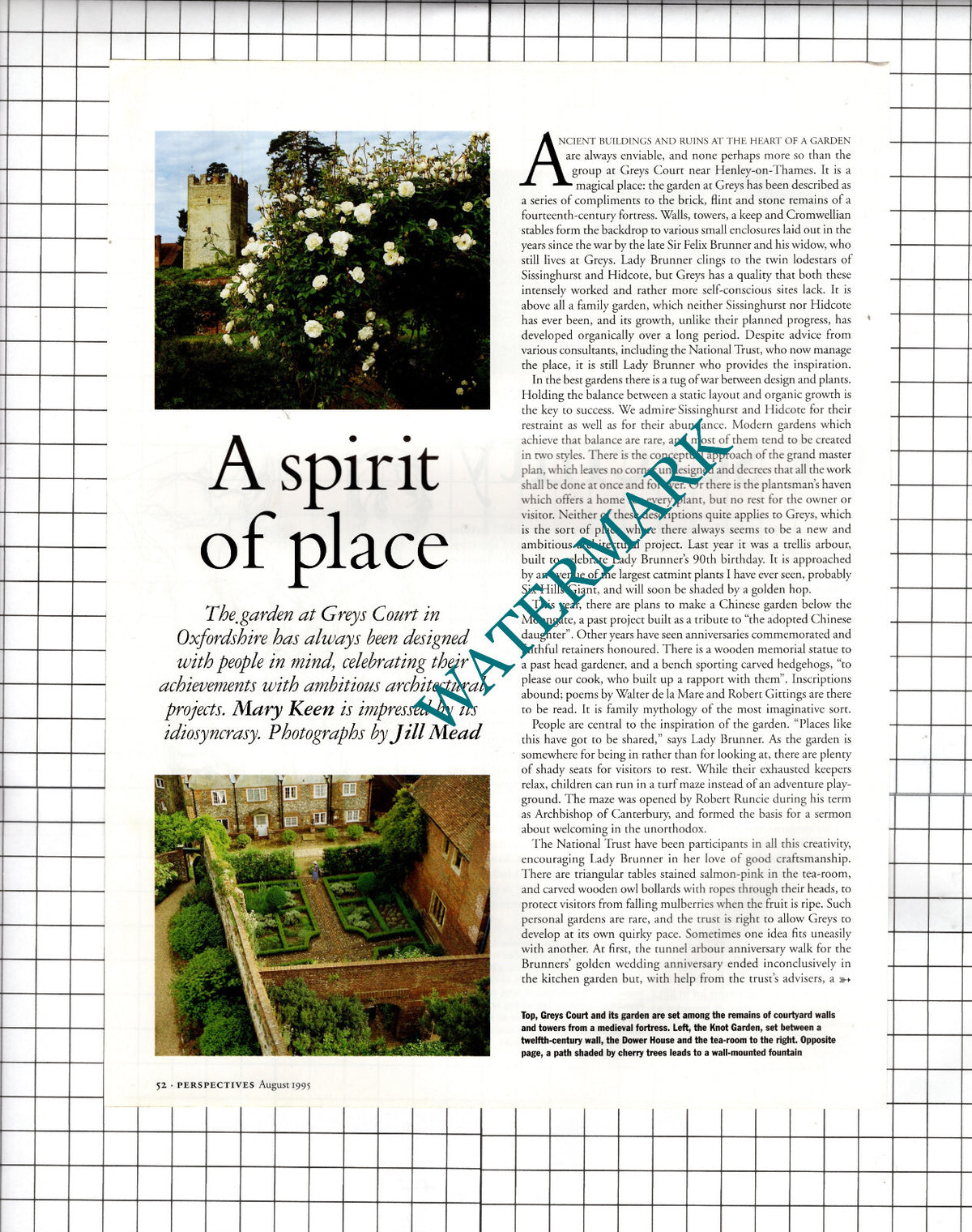 Greys Court Oxfordshire Garden - 1995 Article
