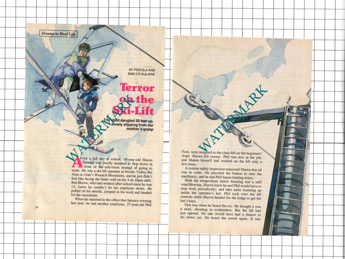 Nordic Valley Ski Area Utah  Wasatch Mountains -  c.1991 Article/ Print