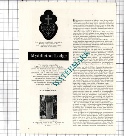 Myddleton Lodge Ilkley Yorkshire -  1956 Article