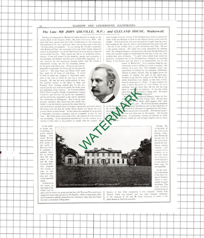 Lord Hamilton Dalzell House Motherwell John Colville Cleland House  1904 Article