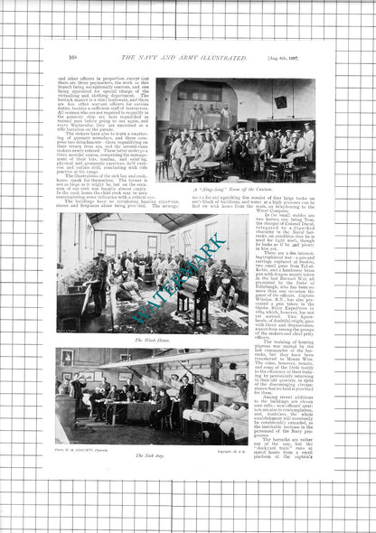 The Royal Naval Barracks Devonport  Captain Charles Johnstone - 1897 Article