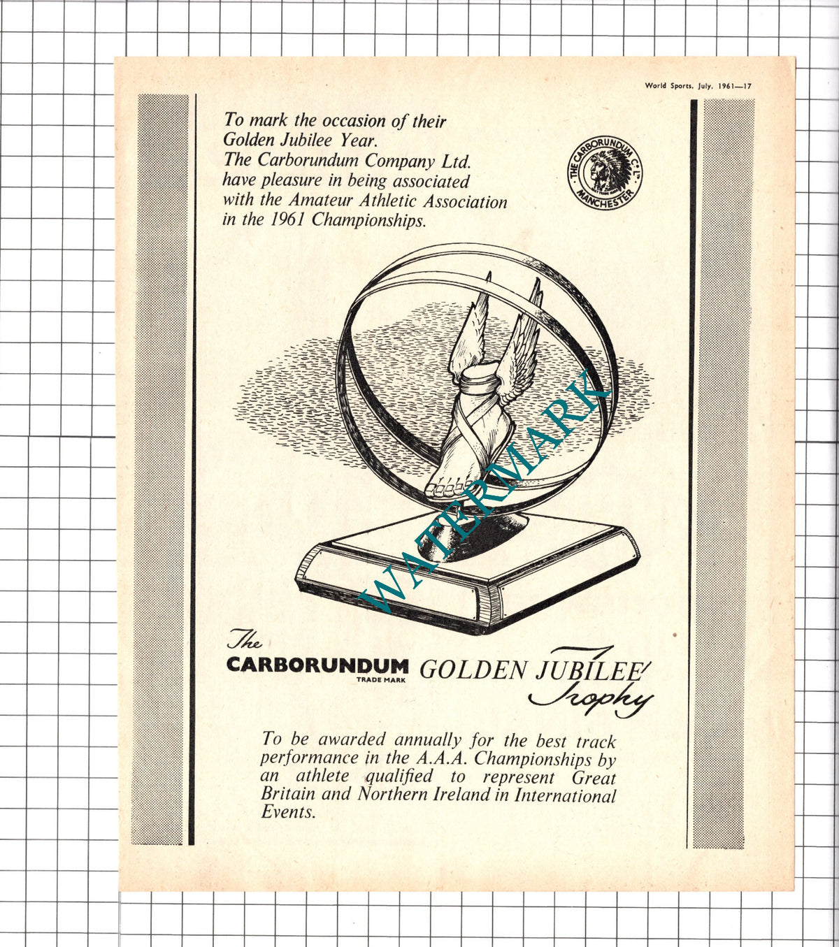 The Carborundum Company Manchester Advert - 1961 Clipping / Print