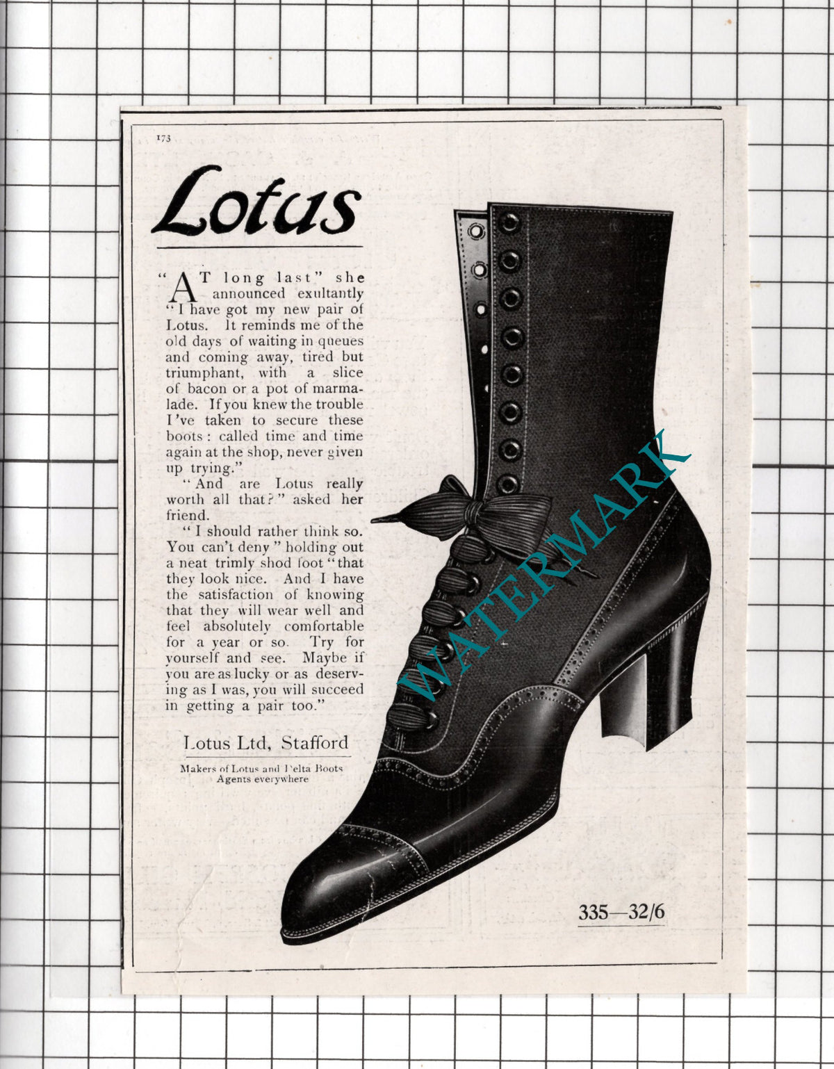 Lotus Ltd Stafford - 1920 Small Advert