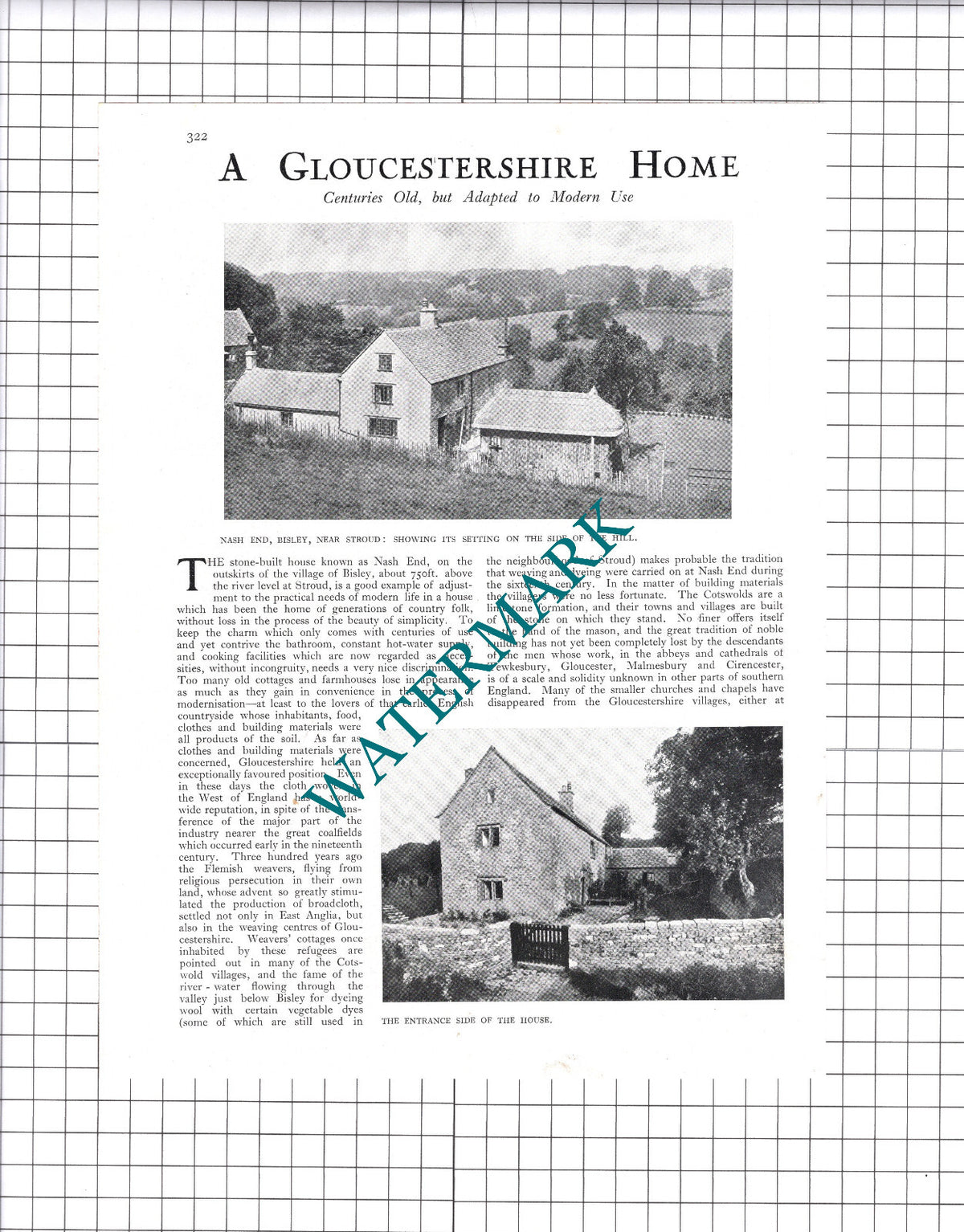 Nash End Bisley Gloucestershire Stroud - 1925 Article