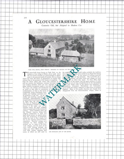 Nash End Bisley Gloucestershire Stroud - 1925 Article
