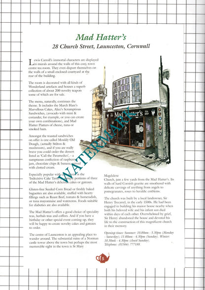 Avon Mill Loddiswell Anne Lowe / Mad Hatter's Launceston Cornwall- c.2001 Advert