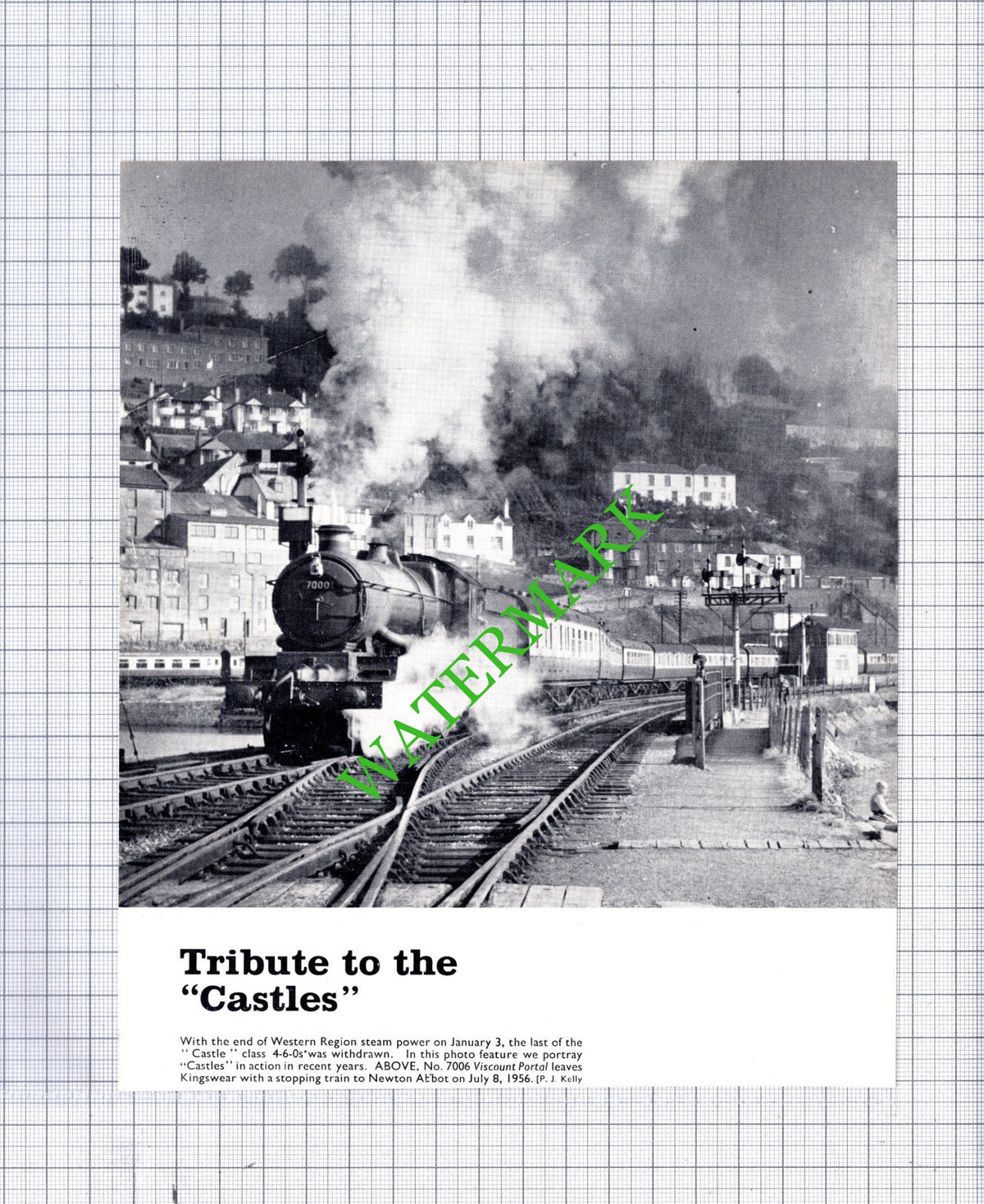 Kingswear Devon Railway Engine Viscount Portal - 1966 Cutting