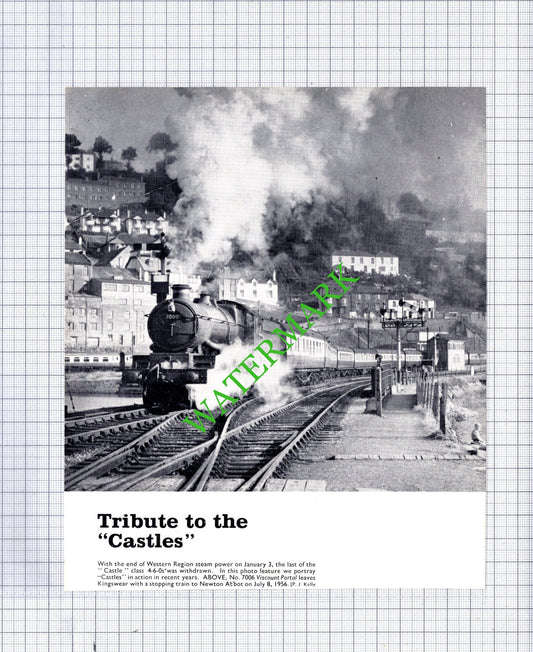 Kingswear Devon Railway Engine Viscount Portal - 1966 Cutting