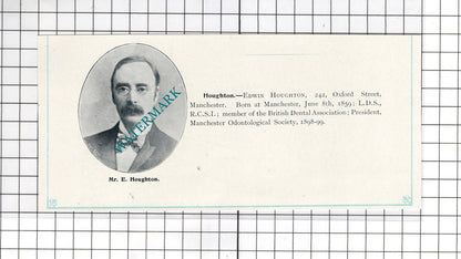 John Parsons Headridge Manchester / Edwin Houghton Manchester  - c.1900 Cutting