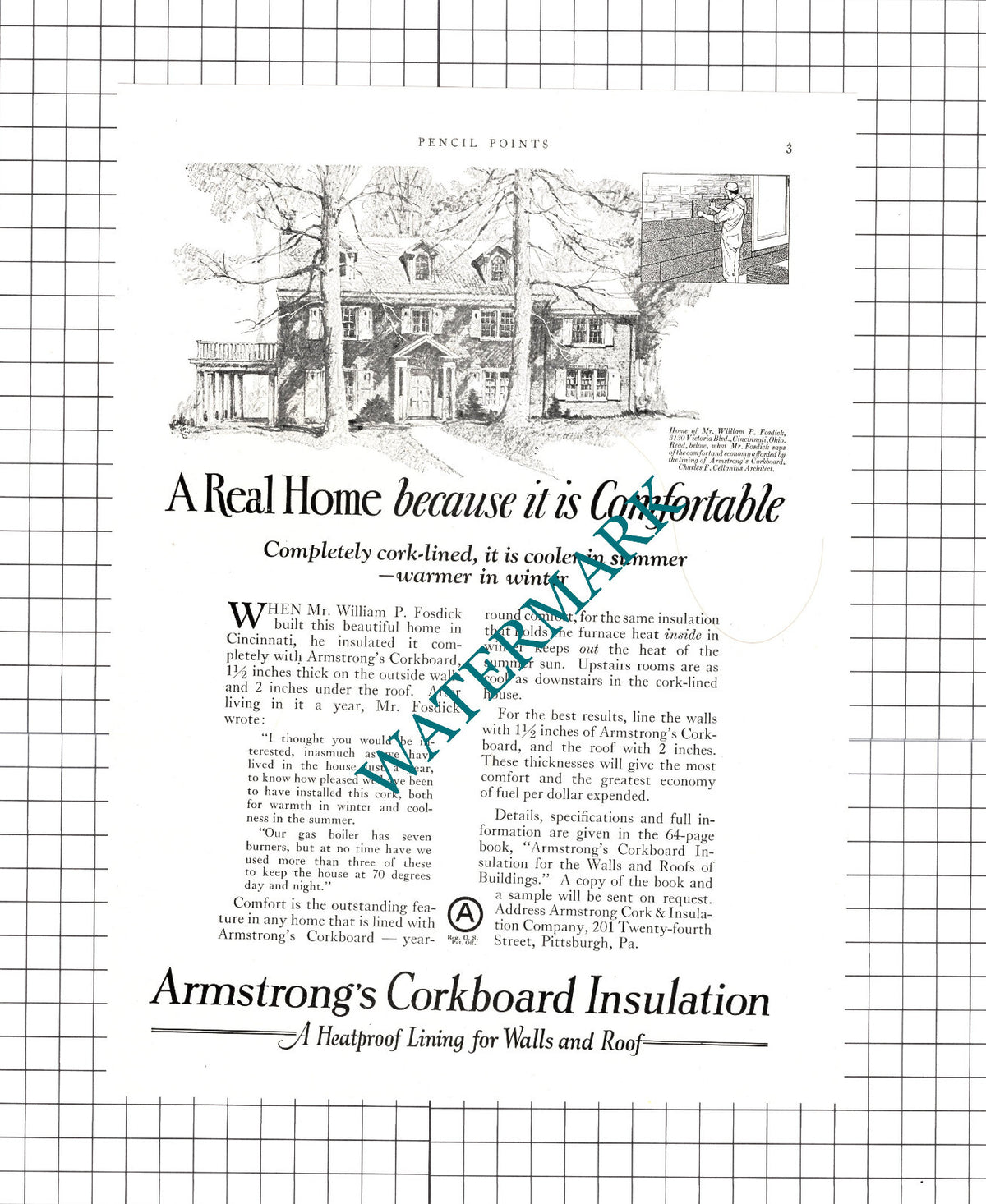 William Fosdick Cinncinnati Ohio /  New York Central Warehouse -1927 Cutting