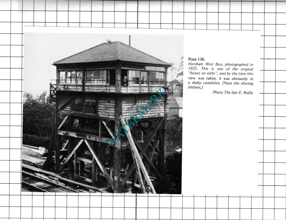 Horsham West Railway Signal Box - 1970's Clipping / Print