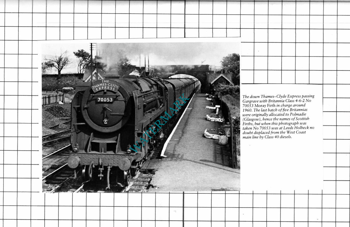 Gargrave Railway Station Thames-Clyde Express No 70053 - Clipping