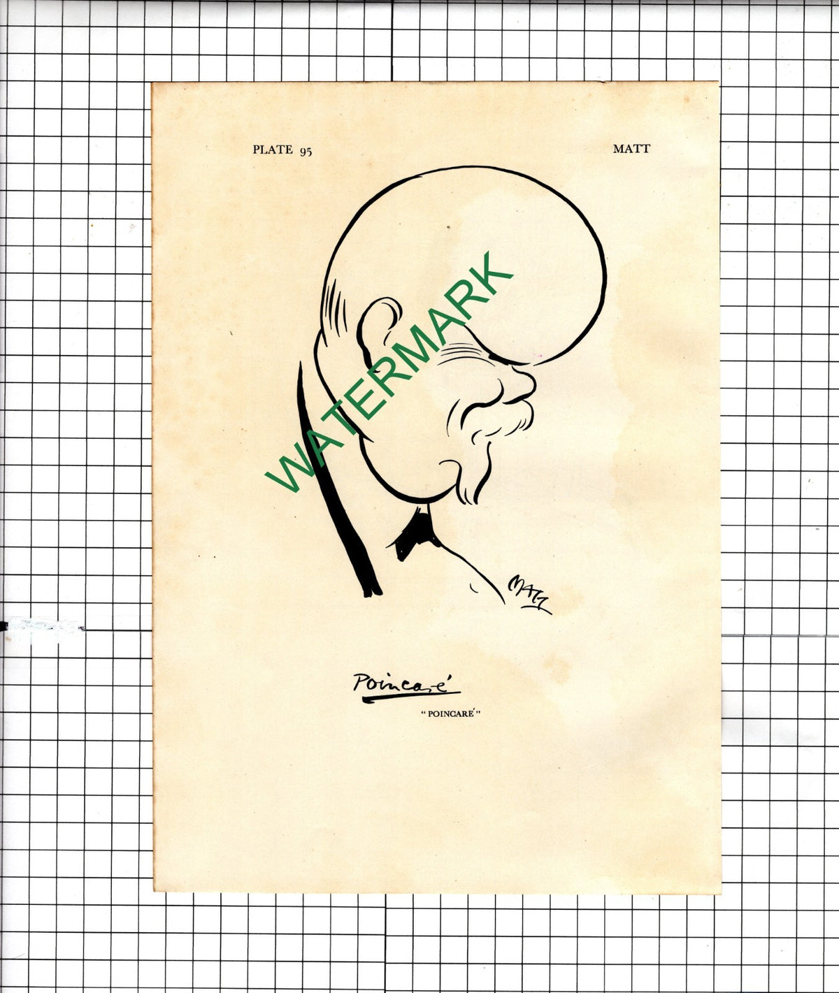 Poincare Caricature Matt - 1928 Illustration