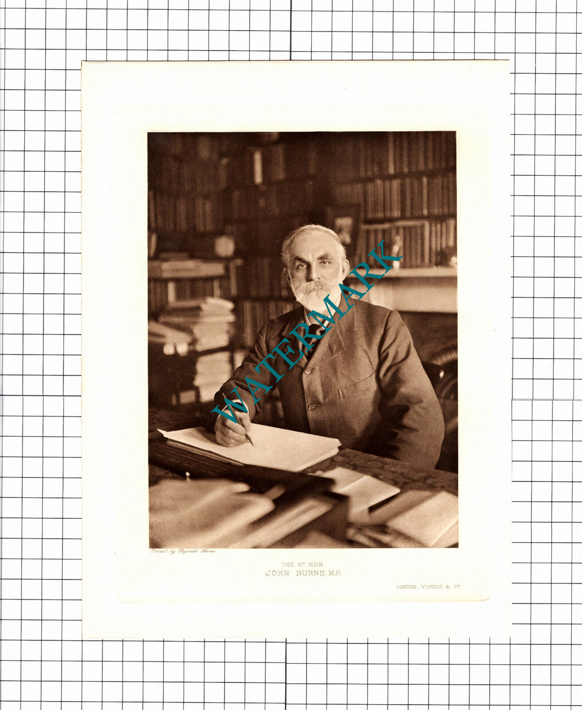 The Right Hon John Burns MP  -- c.1920 Print / Article