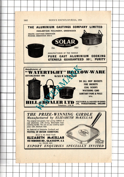 Dependable Products Ltd Gateshead / Hill & Boaler Ltd Lye / McKellar 1954 Advert