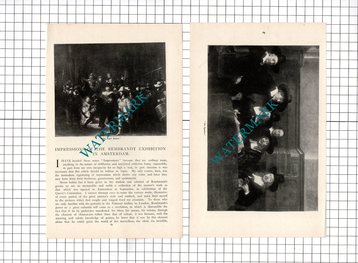 Rembrandt Artist Frances H Low  - c.1899 Article