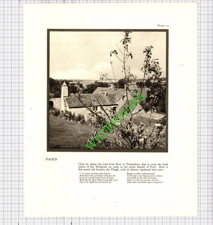 Ford Gloucestershire /  Guiting Power  - 1940's Cutting / Print