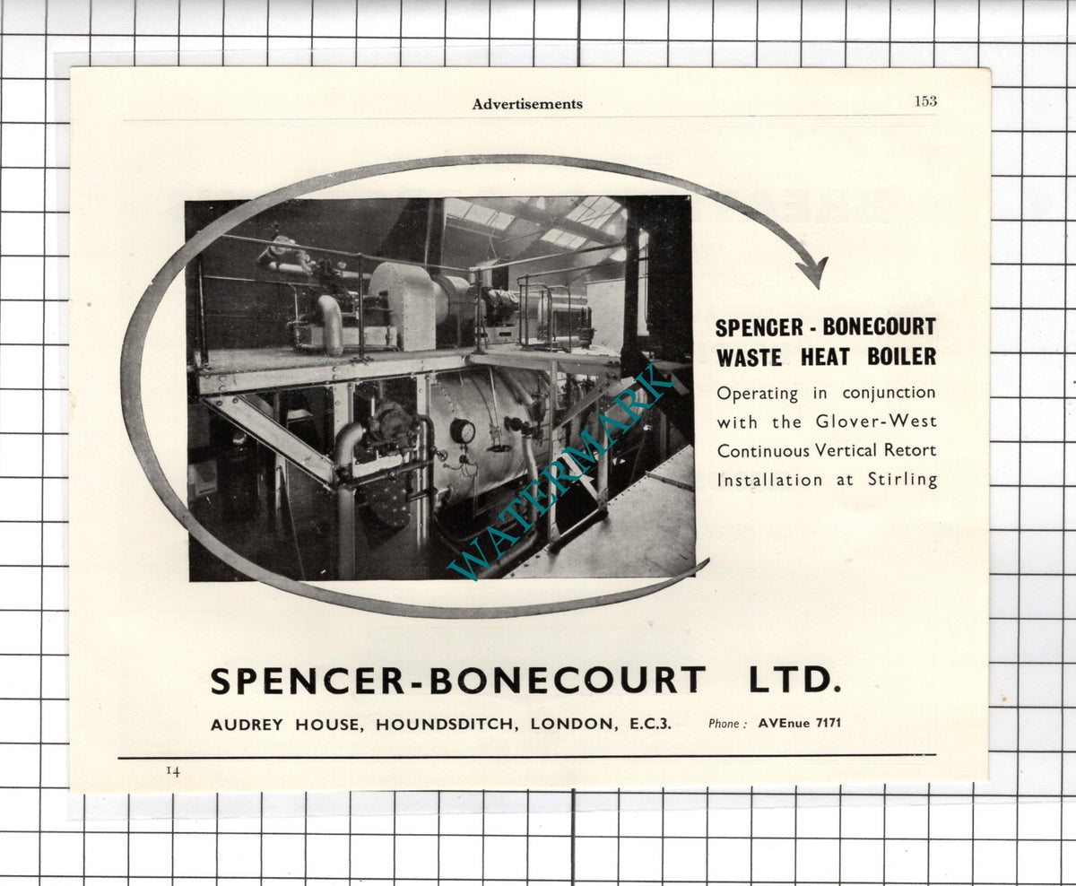 Spencer-Bonecourt Ltd London / Siebe Gorman & Co Ltd Tolworth Surrey 1951 Advert