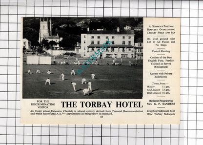 The Royal Oak Inn Sidbury Devon Rogers / Torbay Hotel Sidmouth   - 1968 ADVERT