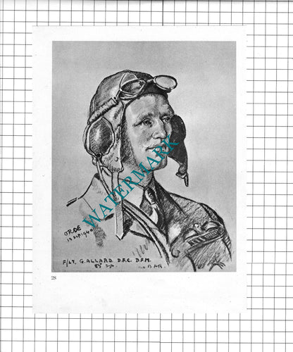 S / Ldr P P Hanks / F/Lt G Allard   WW2 Pilot - 1942 Book Print