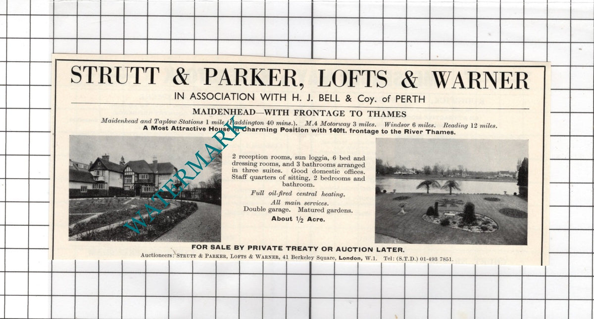 Maidenhead Berkshire House Sale Advert - 1967