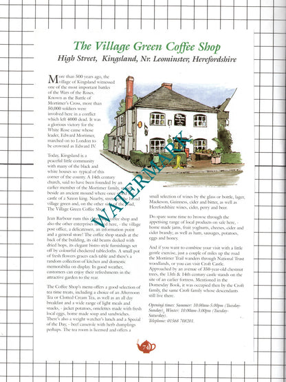 Village Green Coffee Kingsland / Erwood Station Llandeilo Graban -c.2001 Advert