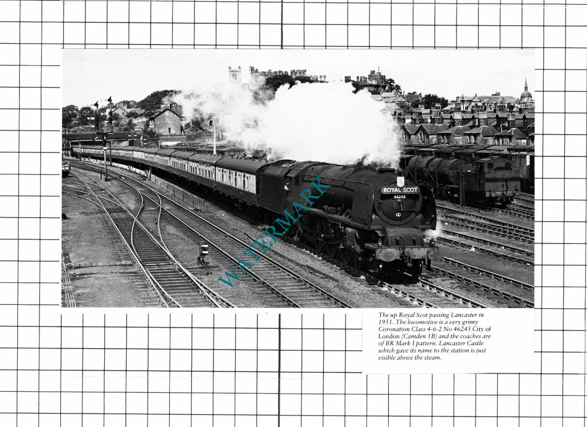 Lancaster Railway Station Engine No 46245 Royal Scot - Cutting