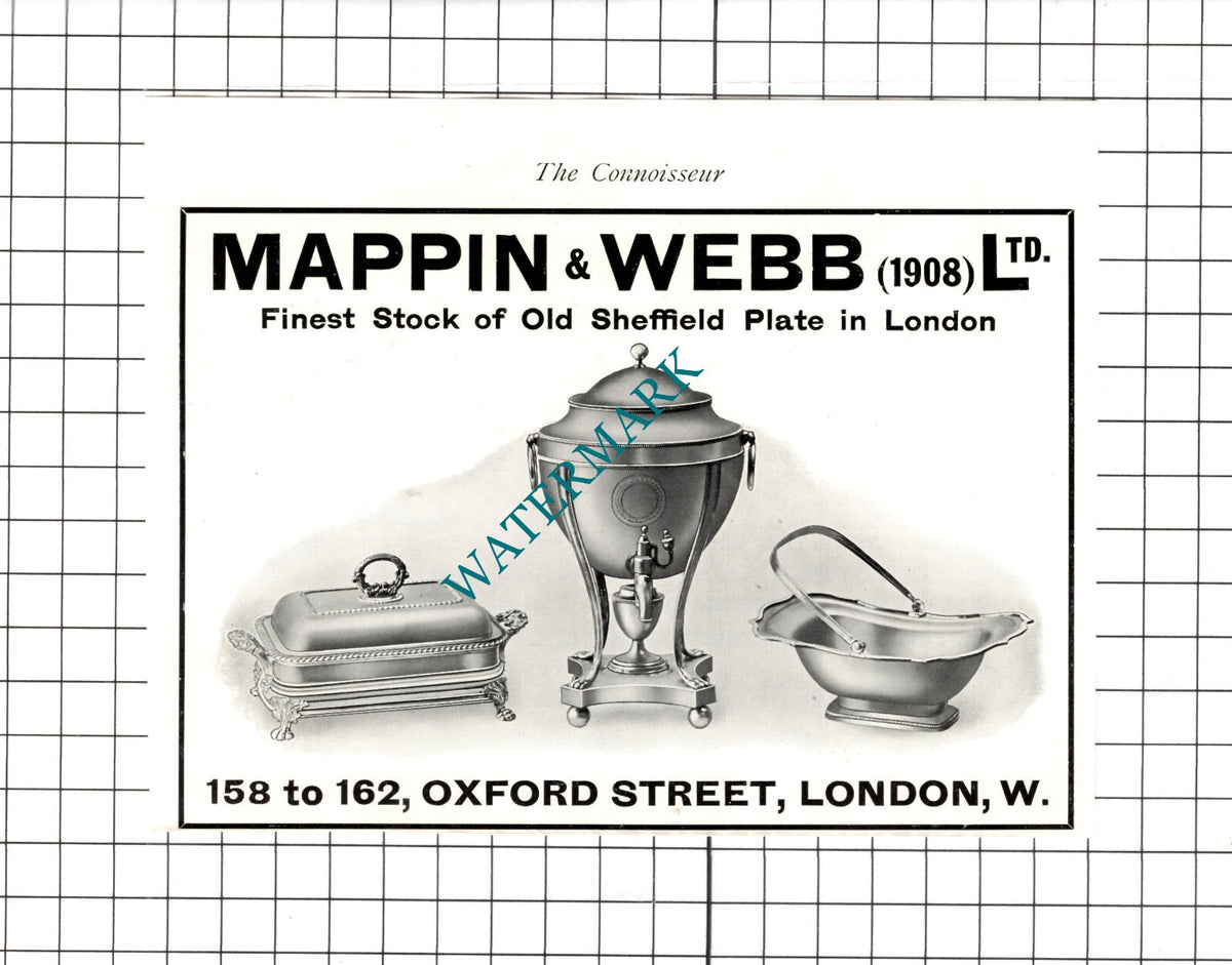 Mappin & Webb Ltd Oxford Street London - 1910  Advert