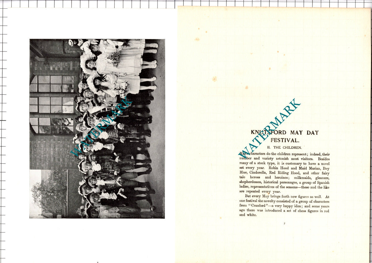 Knutsford Cheshire May Day Festival  Children -  c.1904 Article / Print