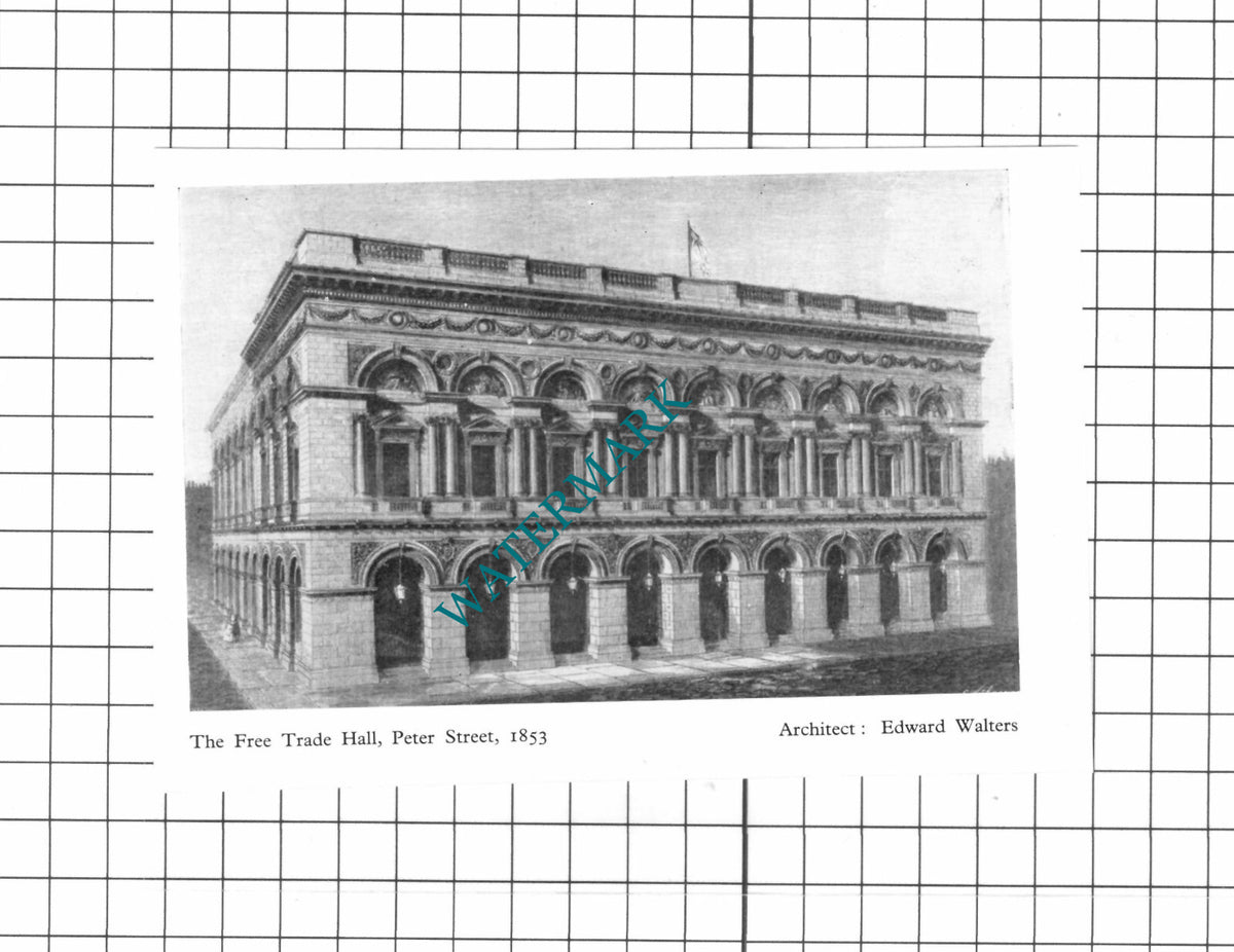 The Free Trade Hall Peter Street Manchester - 1956 Small Clipping