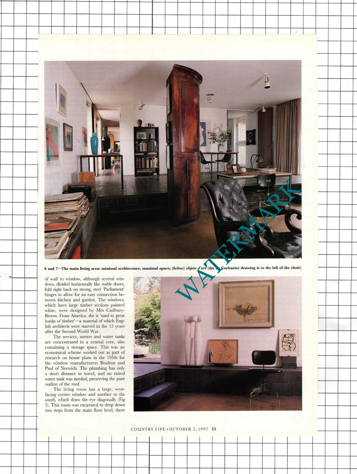 Prof & Mrs H T Cadbury-Brown Aldeburgh Suffolk   - 1997 Article