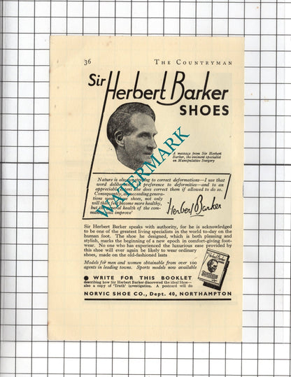 Peter Scott & Co Ltd Hawick Scotland / Sir Herber Baker Shoes  1935 Small Advert