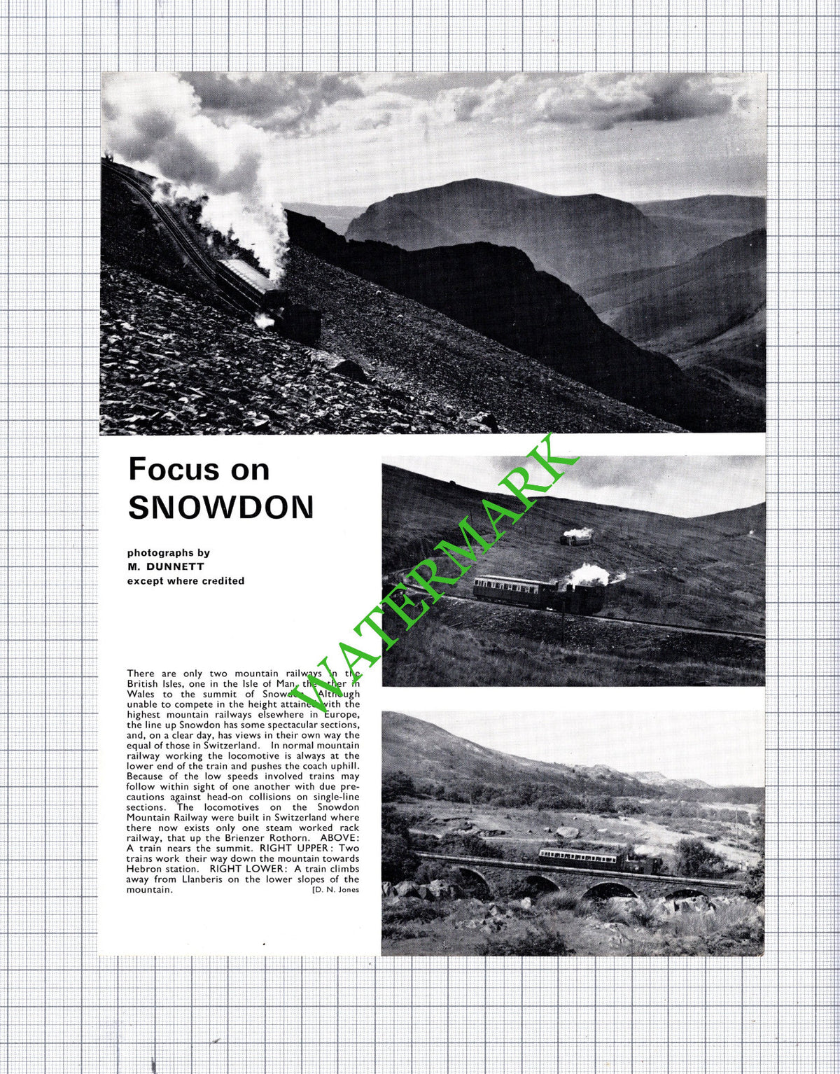 Snowdon Railway - 1966 Article