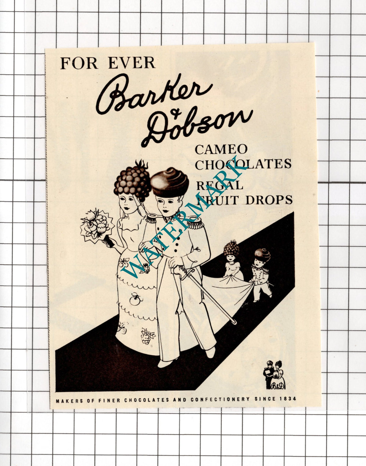 Barker & Dobson Chocolates Small Advert - 1955 Cutting