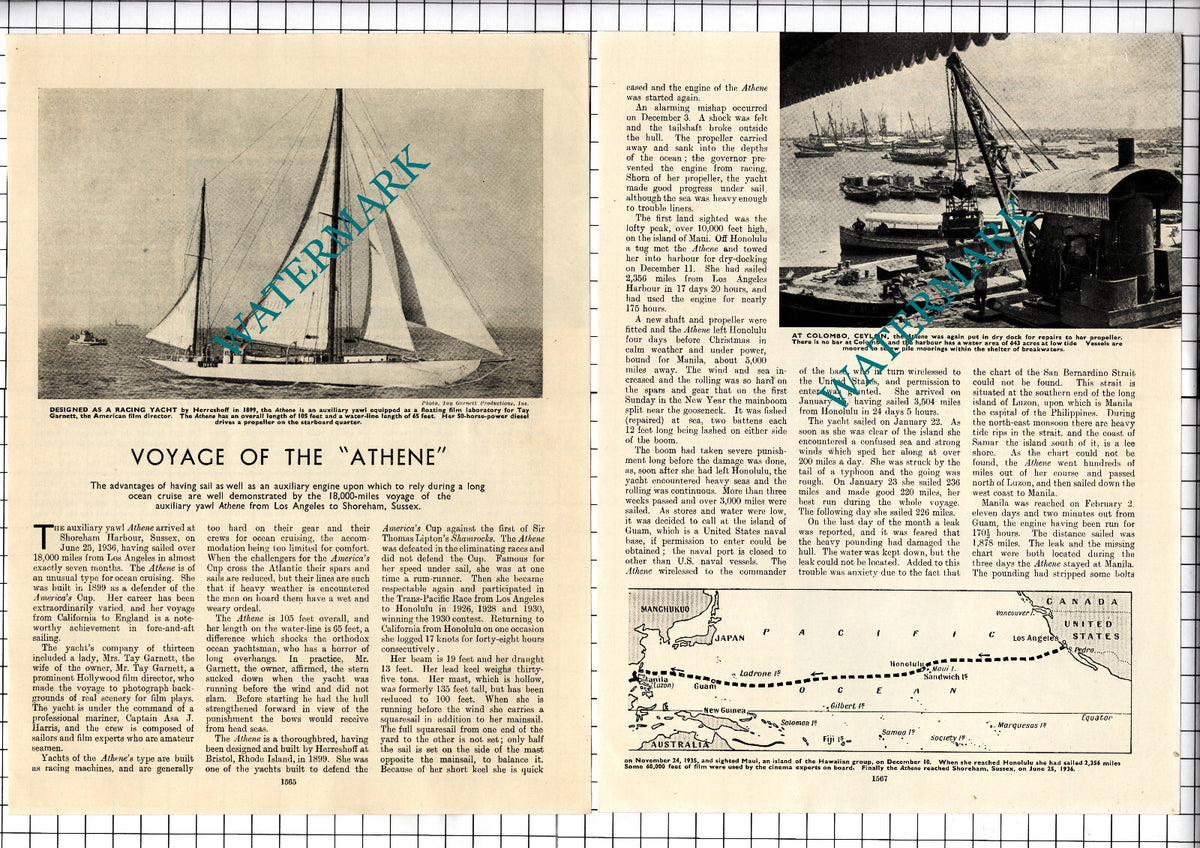The ATHENE Yawl Boat Tay Garnett - c.1940's Article