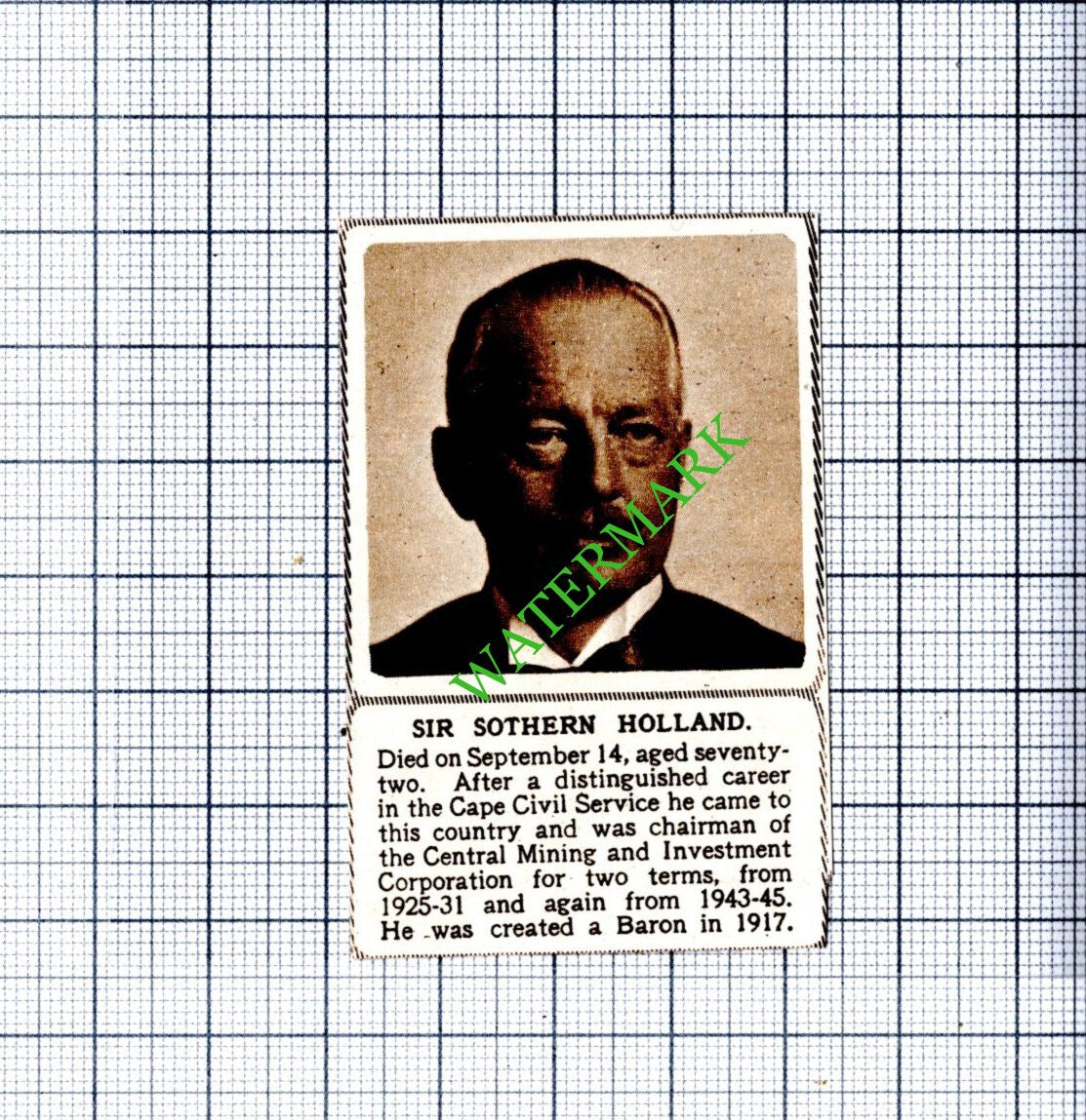 Sir Sothern Holland Obituary -  1948 SMALL  Cutting