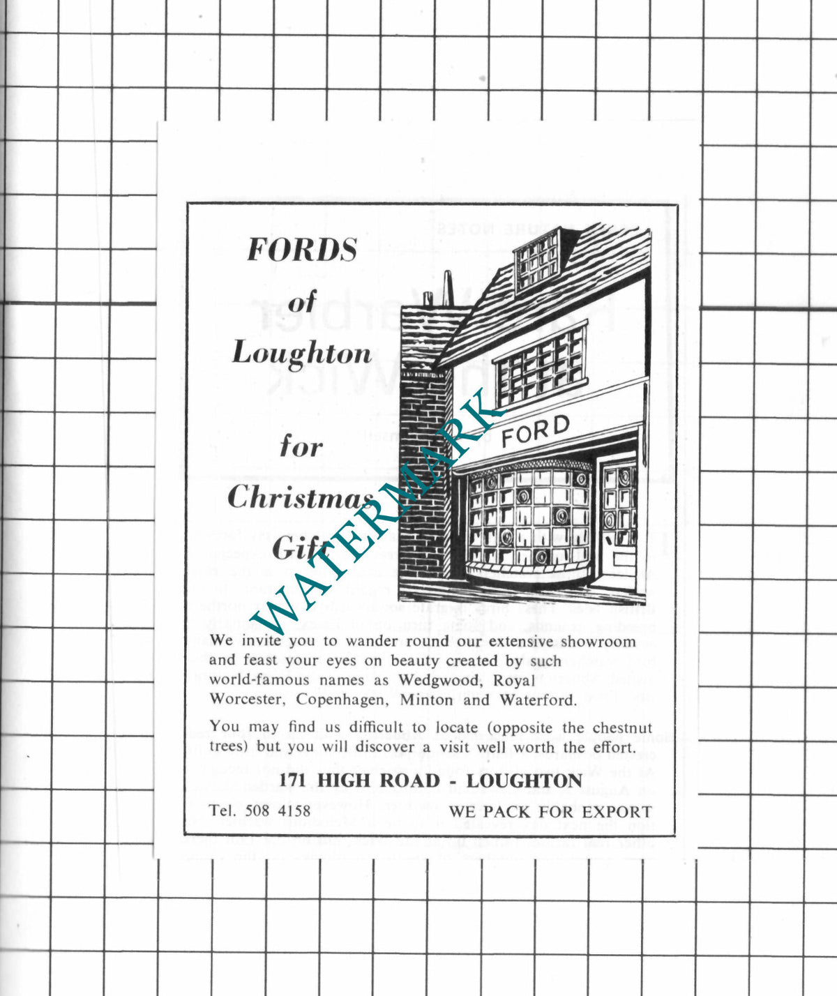 Fords Of Loughton Essex Small Advert - 1972 Clipping / Print