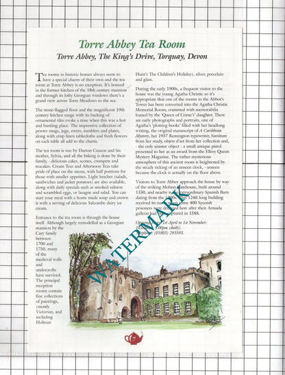 Torre Abbey Tea Room Torquay Cuxson Cosy Teapot Budleigh Salterton c.2001 Advert
