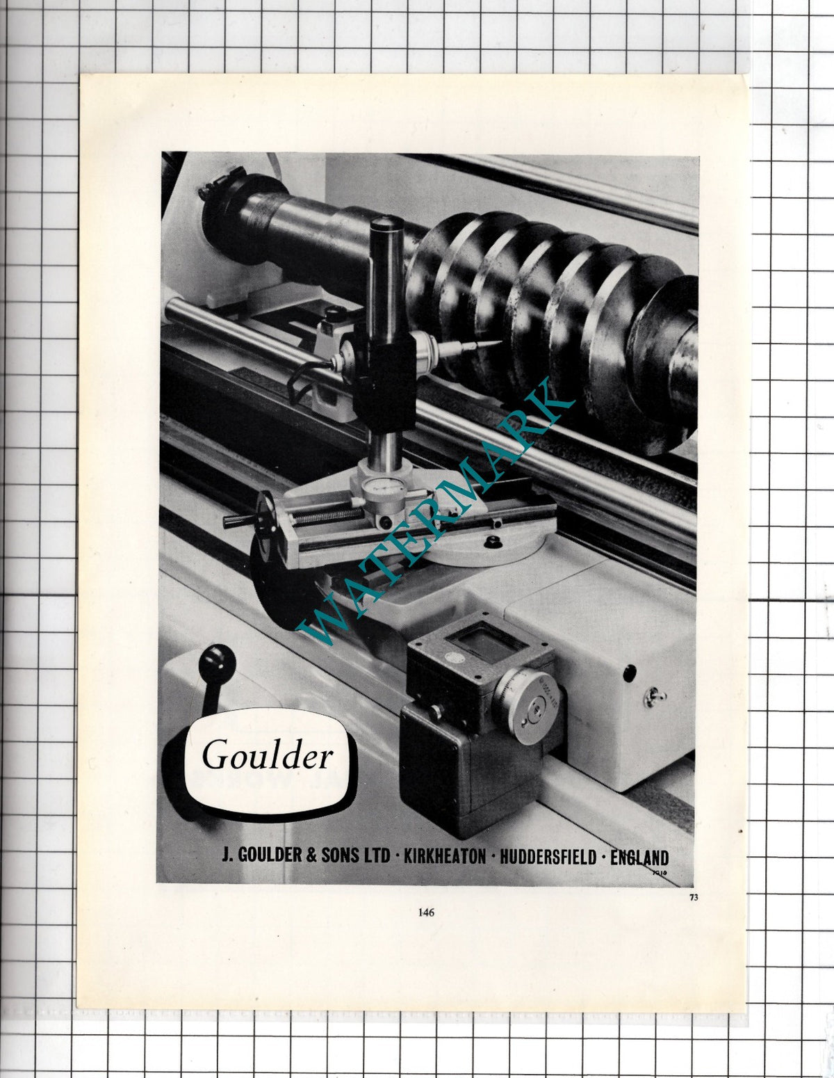 J Goulder & Sons Ltd Kirkheaton Huddersfield Yorkshire  -  c.1962 Advert