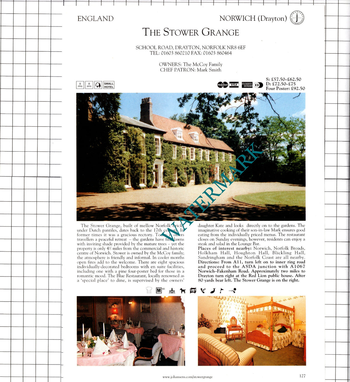 Cockcliffe Hotel Burnt Stump Hill / Stower Grange Drayton Norfolk - 2001 Advert
