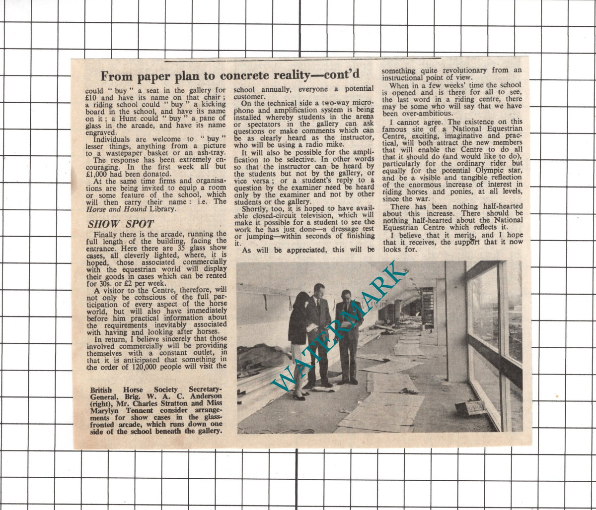 Stoneleigh Riding Club David Rowbotham John Tilke - 1968 Two-Part Cutting
